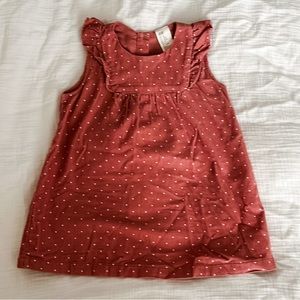 Pink Dotted Pinafore | H&M | 6-9 months